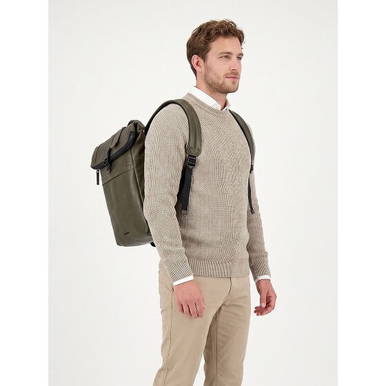 Burkely Minimal Mason Daypack Cuir véritable 37 cm Compartiment ordinateur