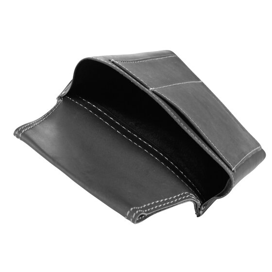 Greenburry Vintage Black Sac banane - Portefeuille serveur en cuir 14,5 cm