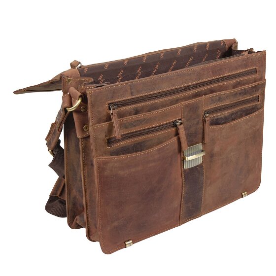 Greenburry Porte-documents vintage en cuir 38 cm avec 2 compartiments principaux