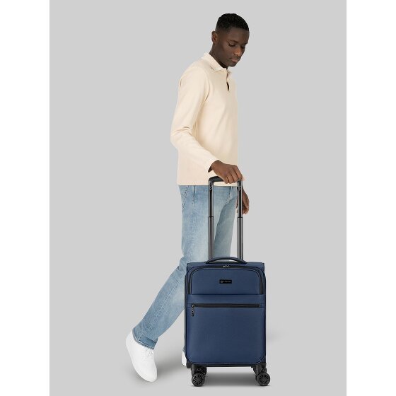 bugatti Valencia Soft 4 roues Valise cabine S 55 cm avec soufflet d'extension