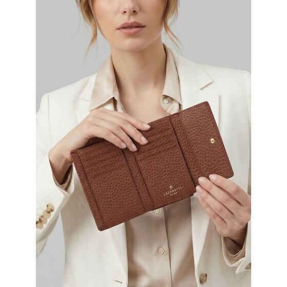 Lazarotti Porte-monnaie « Bologna » en cuir XL avec compartiment à fermeture éclair sur tout le pourtour, Cuir, 14 cm