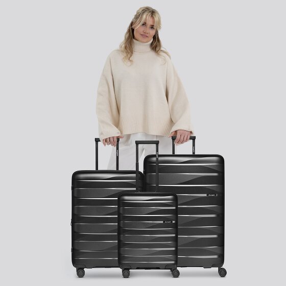 Bergpfeil Travel Set de valises à 4 roulettes 3 pièces avec soufflet extensible