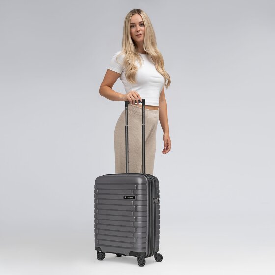 Pactastic Collection 04 THE CABIN + 4 roulettes Trolley de cabine S 55 cm avec soufflet d'extension