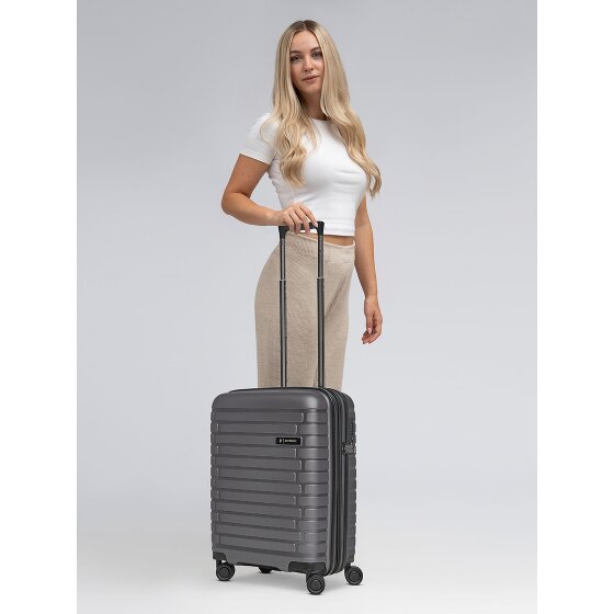 Pactastic Collection 04 THE CABIN + 4 roulettes Trolley de cabine S 55 cm avec soufflet d'extension