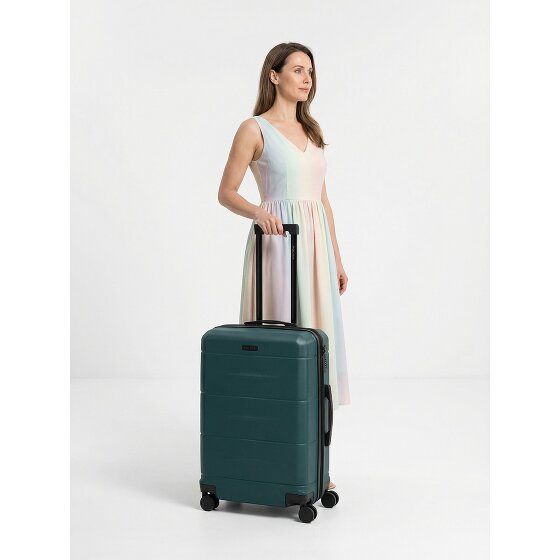 Police London 4 roues Valise cabine 64 cm avec soufflet d'extension