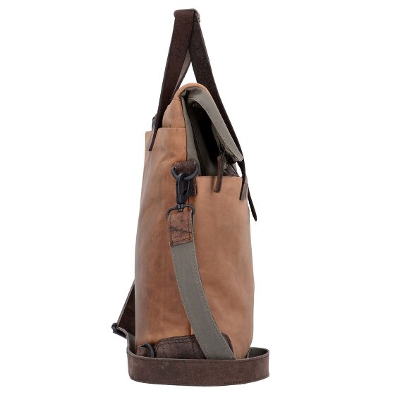 Harold's Porte-documents Twister avec fonction sac à dos Cuir 34 cm Compartiment pour ordinateur portable