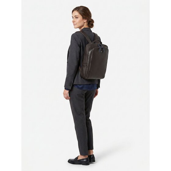 Braun Büffel Novara Sac à dos professionnel Cuir véritable 40 cm Compartiment ordinateur