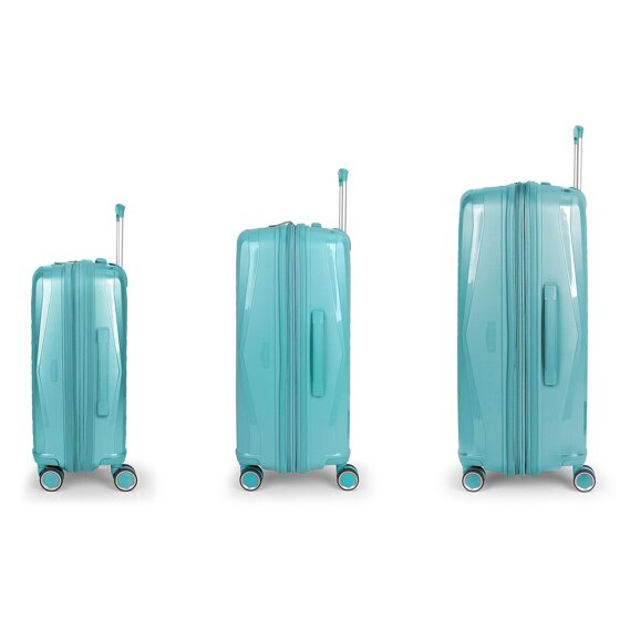 Gabol Queens 4 roulettes Set de valises 3 pièces avec soufflet d'extension