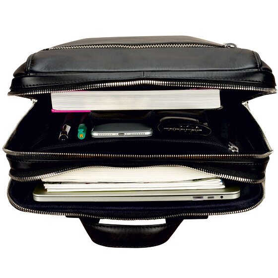Leonhard Heyden Montreal Sac à dos professionnel Cuir 44 cm Compartiment pour ordinateur portable