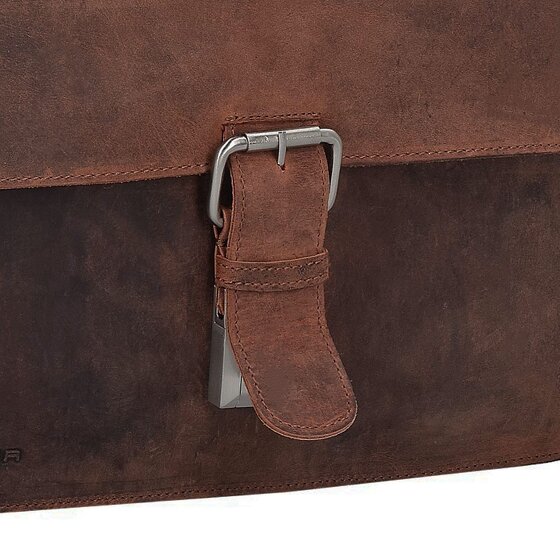 Plevier Retro Newton Attaché-case Cuir véritable 41 cm Compartiment ordinateur