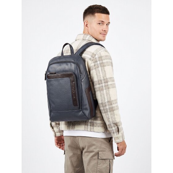 Piquadro Daypack Cuir véritable 39 cm Compartiment ordinateur