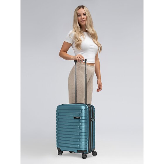 Pactastic Collection 04 THE CABIN + 4 roulettes Trolley de cabine S 55 cm avec soufflet d'extension