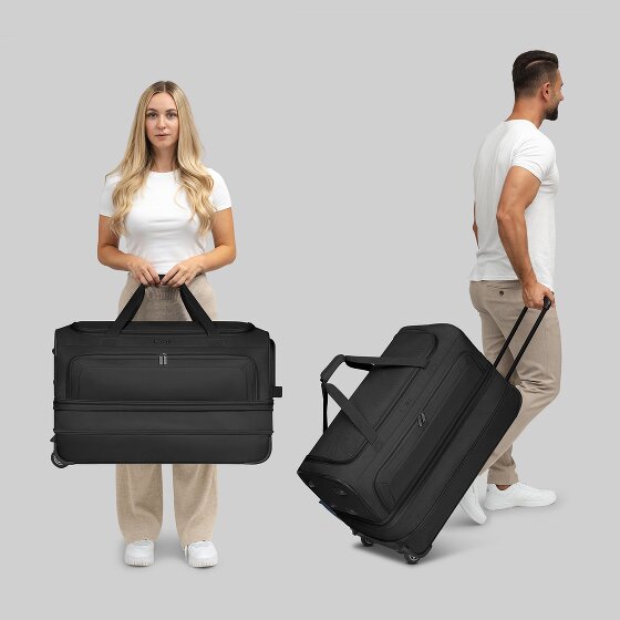Redolz Sac de voyage Duffle Essentials à 2 roulettes Set 2 pcs. M+L avec soufflet extensible