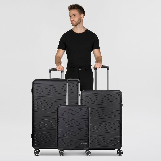 Franky Dallas 3.0 Set de valises à 4 roulettes 3 pièces avec soufflet d'extension