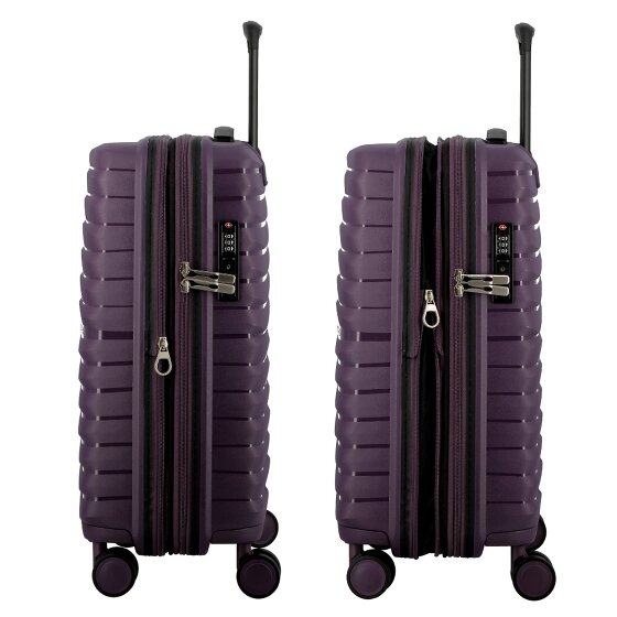 Jump Xwave 4 roulettes Trolley de cabine 55 cm avec soufflet d'extension