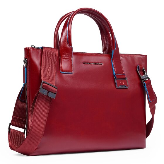 Piquadro Blue Square Sac de shopper Cuir 38 cm Compartiment pour ordinateur portable avec soufflet d'extension
