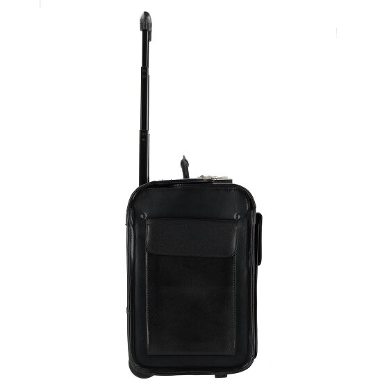 Dermata 2 roulettes Trolley pilote Cuir 39 cm