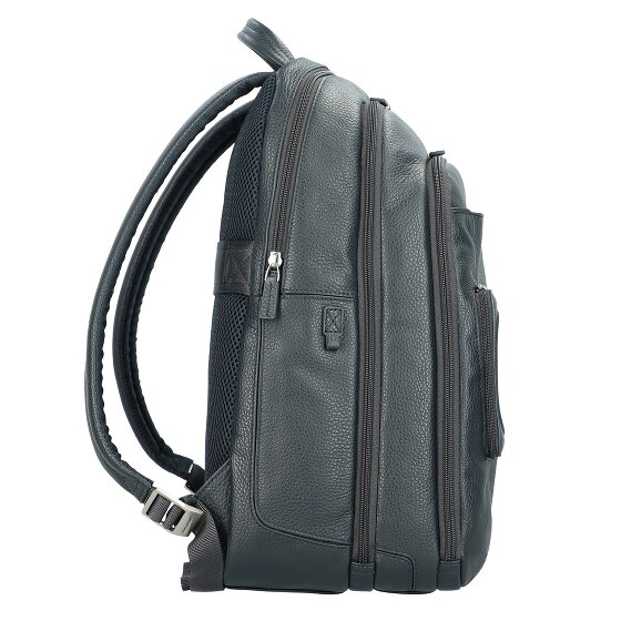 Piquadro Sac à dos en cuir Vibe 43 cm, compartiment pour ordinateur portable
