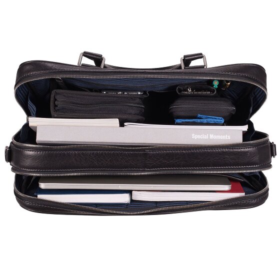 Leonhard Heyden Bergamo Porte-documents en cuir 41 cm Compartiment pour ordinateur portable