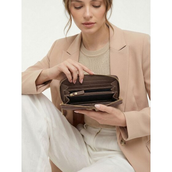 Lazarotti Bologna Leather XL Porte-monnaie zip-around en cuir 19 cm