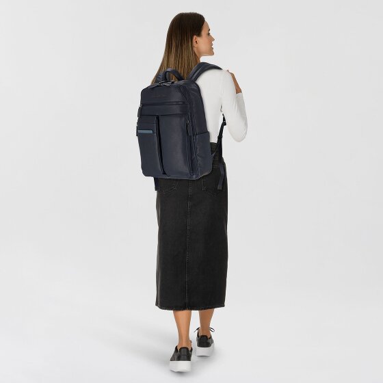 Piquadro Paavo Daypack Cuir véritable 43 cm Compartiment ordinateur
