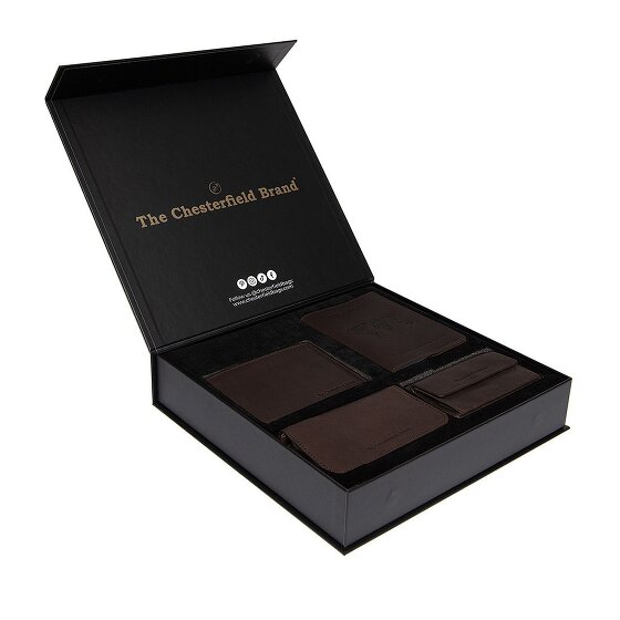 The Chesterfield Brand Porte-monnaie set cadeau 4 pièces cuir 12 cm