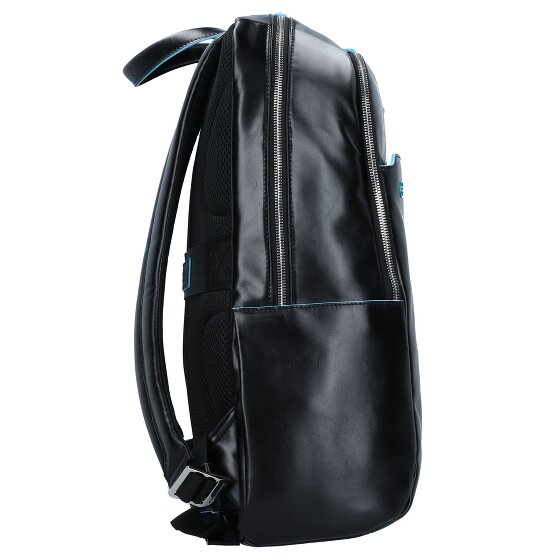 Piquadro Blue Square Sac à dos en cuir 43 cm Compartiment pour ordinateur portable