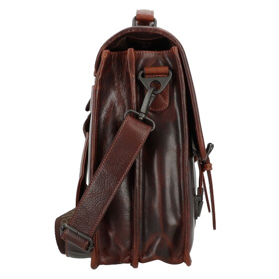 Greenburry Rugged Porte-documents Messenger Cuir véritable 40.5 cm Compartiment ordinateur