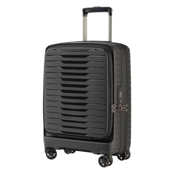 Stratic Novium 4 roulettes Trolley de cabine S 55 cm Compartiment pour ordinateur portable avec soufflet d'extension