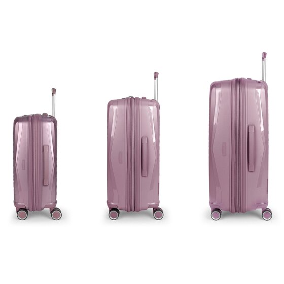 Gabol Queens 4 roulettes Set de valises 3 pièces avec soufflet d'extension