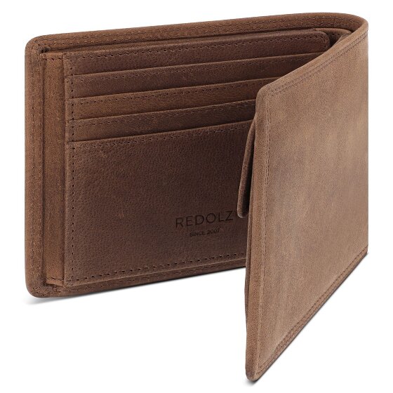 Redolz Leather Essentials QF Porte-monnaie en cuir RFID 12 cm