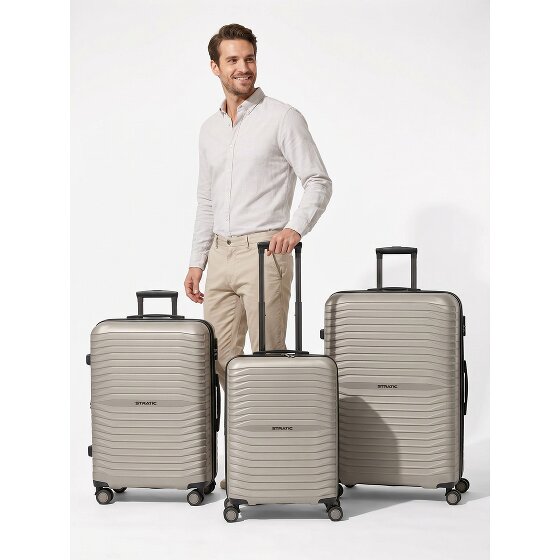 Stratic Shine 4 roues Set de valises 3 pièces avec soufflet d'extension