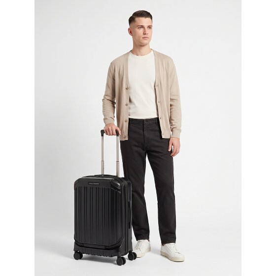 Piquadro PQ-Light 4 roues Valise cabine S 56 cm Compartiment ordinateur avec soufflet d'extension