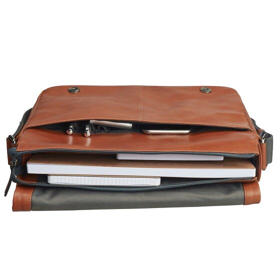 Leonhard Heyden Hamburg Messenger en cuir, 32 cm, compartiment pour ordinateur portable