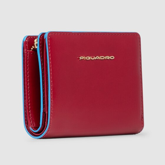 Piquadro Blue Square Porte-monnaie Protection RFID Cuir véritable 11 cm
