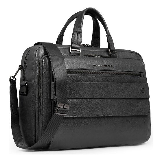 Piquadro Solm Attaché-case Cuir véritable 42 cm Compartiment ordinateur