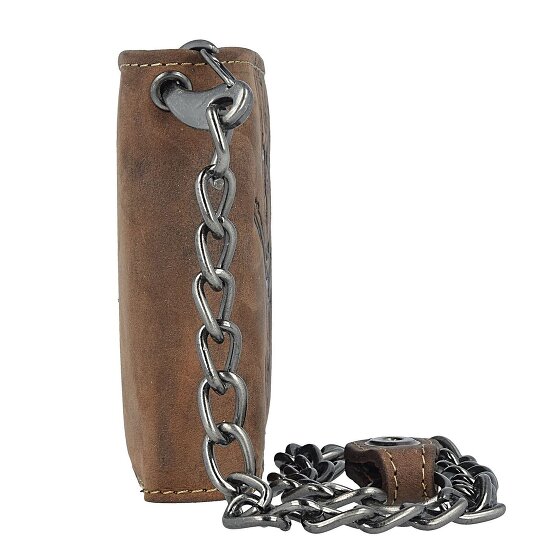 Greenburry Portefeuille Vintage Skull à chaîne en cuir 12,5 cm