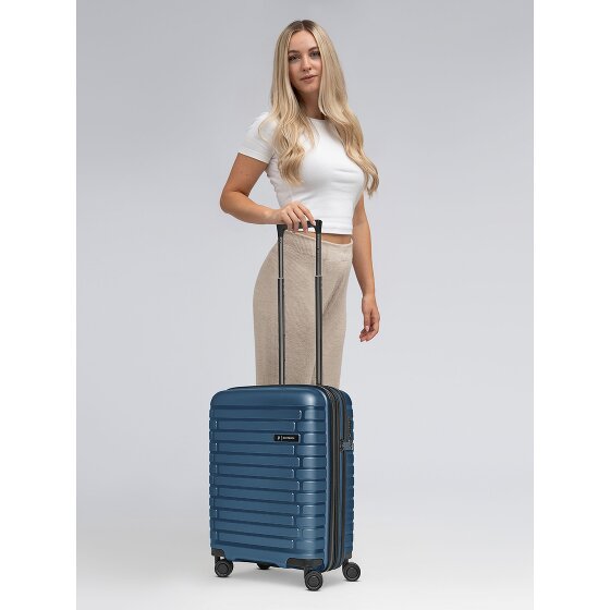 Pactastic Collection 04 THE CABIN + 4 roulettes Trolley de cabine S 55 cm avec soufflet d'extension