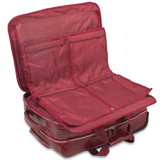 Piquadro Blue Square 2 roues Valise business Cuir véritable 51 cm Compartiment ordinateur