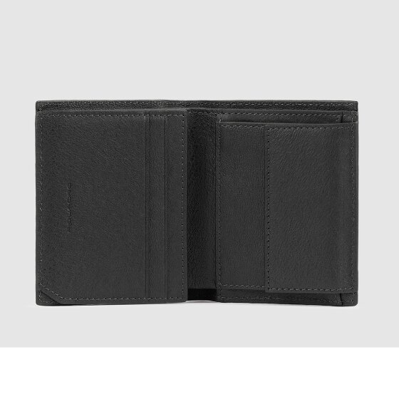 Piquadro Black Square Porte-monnaie Protection RFID Cuir 8.5 cm