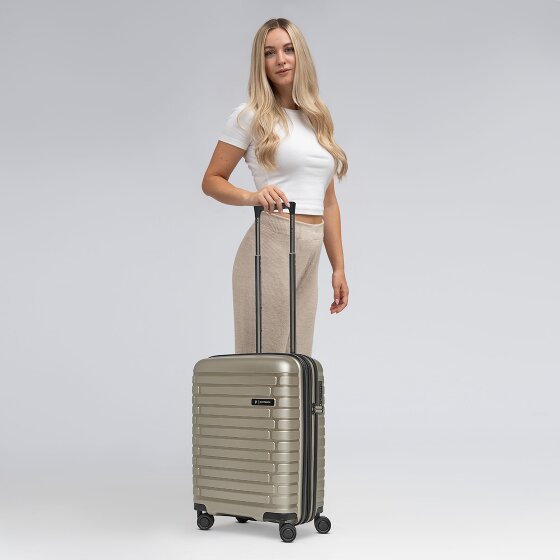 Pactastic Collection 04 THE CABIN + 4 roulettes Trolley de cabine S 55 cm avec soufflet d'extension