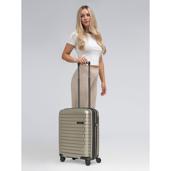 Pactastic Collection 04 THE CABIN + 4 roulettes Trolley de cabine S 55 cm avec soufflet d'extension