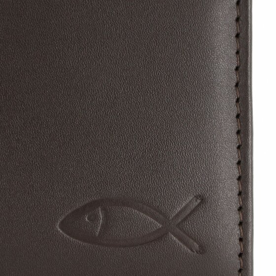 oxmox Leather Porte-monnaie Protection RFID Cuir véritable 10 cm