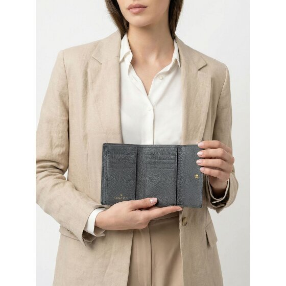 Lazarotti Porte-monnaie « Bologna » en cuir XL avec compartiment à fermeture éclair sur tout le pourtour, Cuir, 14 cm