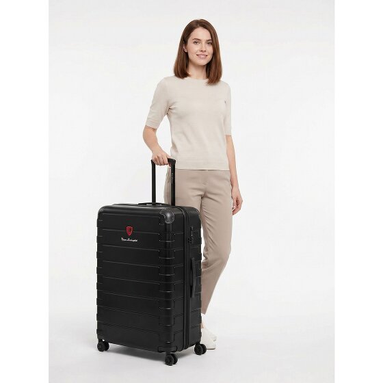 Tonino Lamborghini Milano Valise cabine 4 roulettes XL 83 cm taille spéciale avec soufflet d'extension