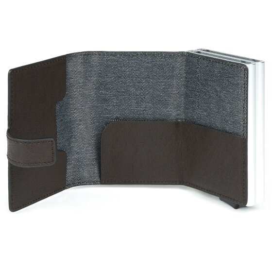 Piquadro Blue Square Porte-cartes de crédit RFID en cuir 7 cm