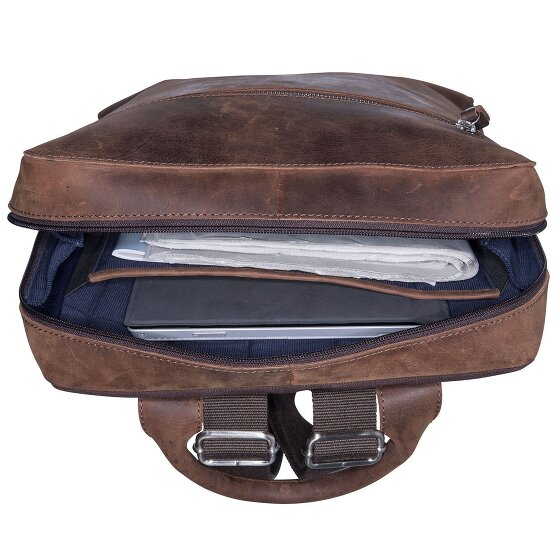 Leonhard Heyden Salisbury Sac à dos en cuir 37 cm pour ordinateur portable