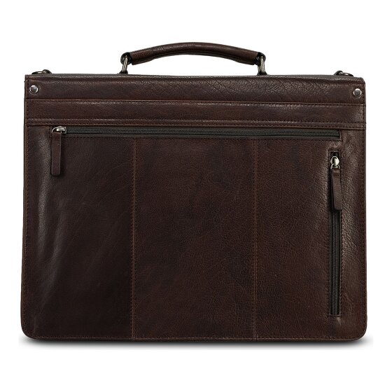 Jost Glasgow Attaché-case Protection RFID Cuir véritable 40 cm Compartiment ordinateur