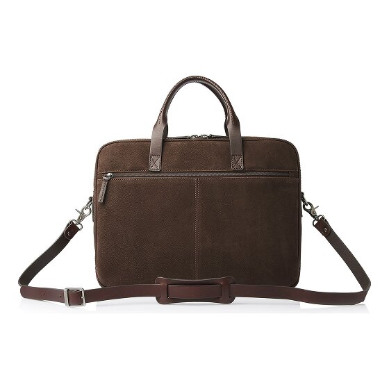 Castelijn & Beerens Nubuck Attaché-case Cuir véritable 41 cm Compartiment ordinateur