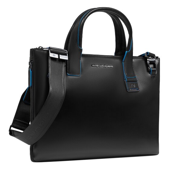 Piquadro Blue Square Sac de shopper Cuir 38 cm Compartiment pour ordinateur portable avec soufflet d'extension